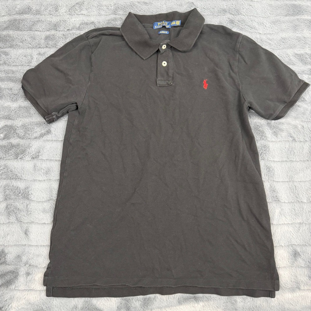 Polo Ralph Lauren Boys XL 18-20 Black Short Sleeve Classic Fit Polo Shirt